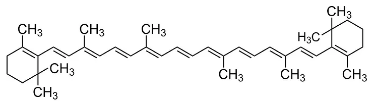 Figure 2. Chemical structure of β-Carotene – Vitas Analytical Services